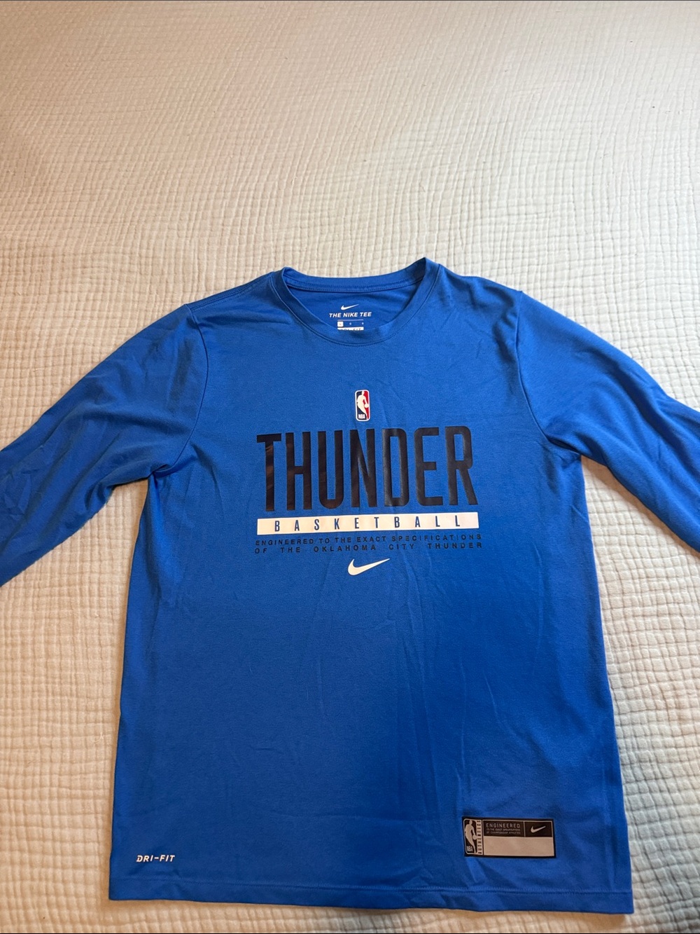Kids Nike Royal Blue Thunder Basketball Long Sleeve Tee
